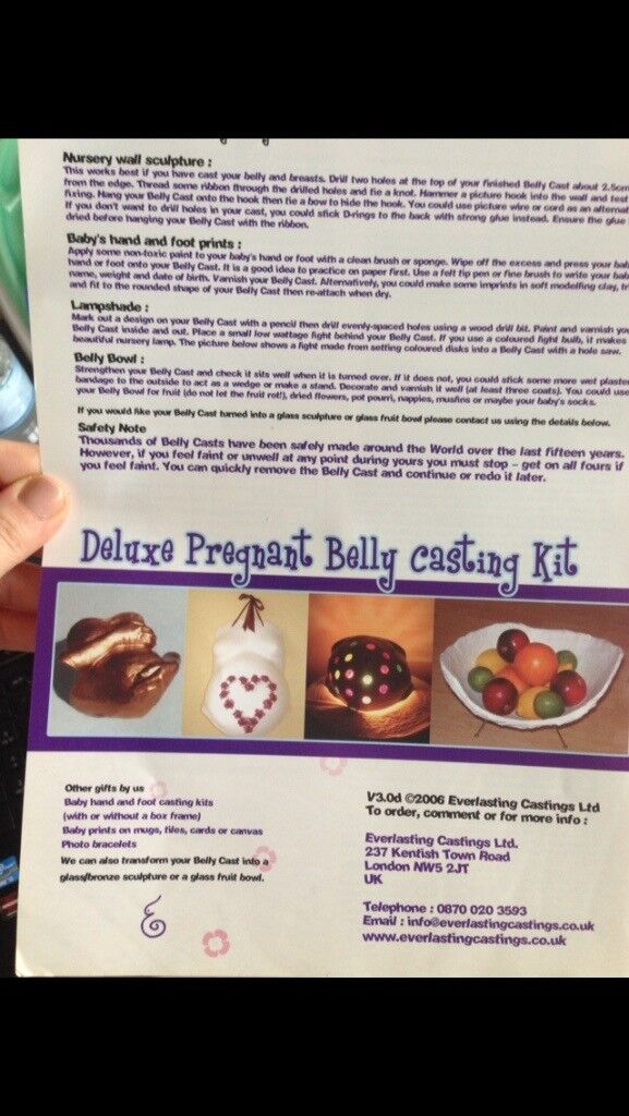 everlasting castings deluxe pregnant belly casting kit in cwmbran image 1 of 3