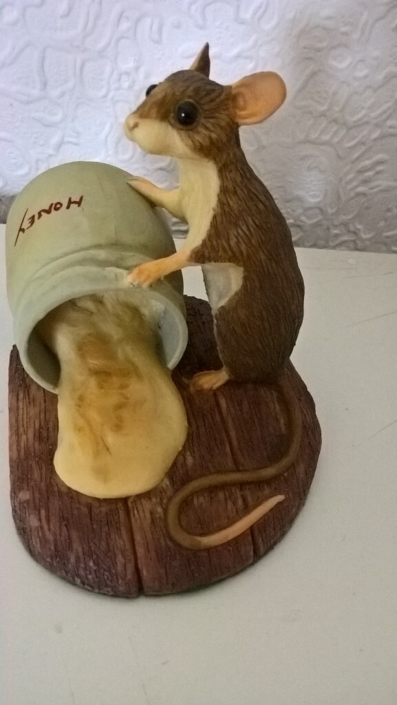 Coalport Crown Staffordshire Vintage Fine Art Figure Mouse & Honey Pot