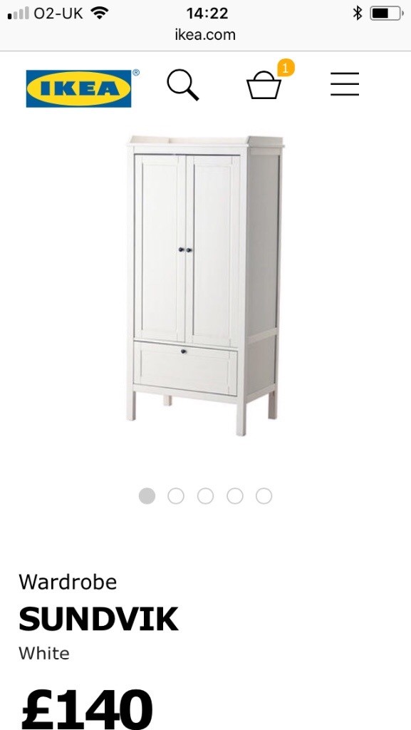 Ikea Children S Sundvik White Wardrobe In Whiteley Hampshire
