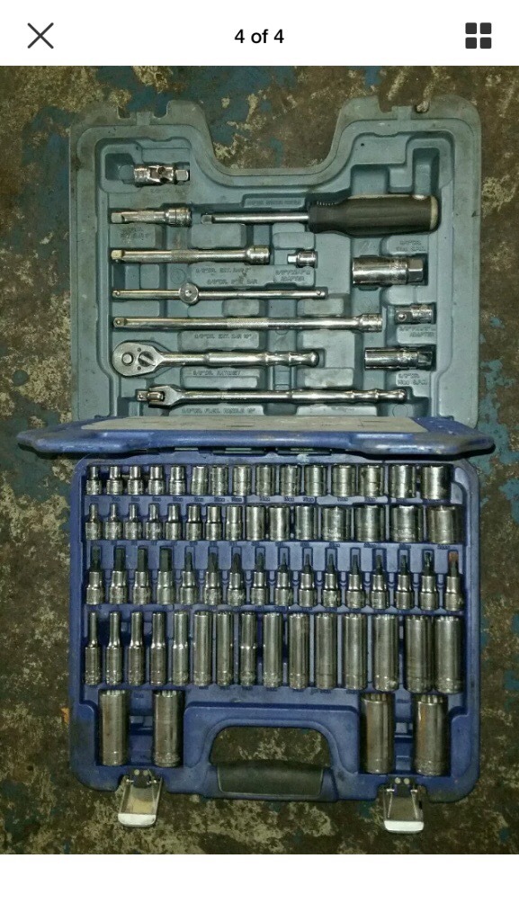 Blue point 3/8 and 1/4 drive sets for sale used but in good condition