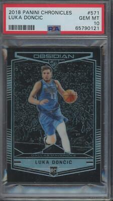 2018 Panini Chronicles Obsidian #571 Luka Doncic RC Rookie Gem Mint PSA 10