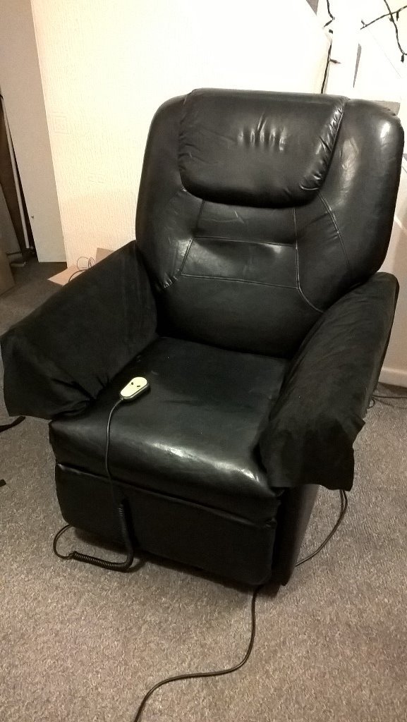 Rise & recline leather electric armchair ideal for mobility in