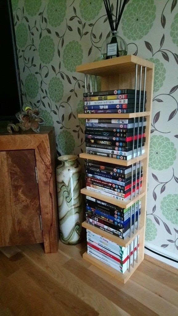 DVD shelving. Bookcase. Solid wood 10mm thick. Holds 45 dvds. in York