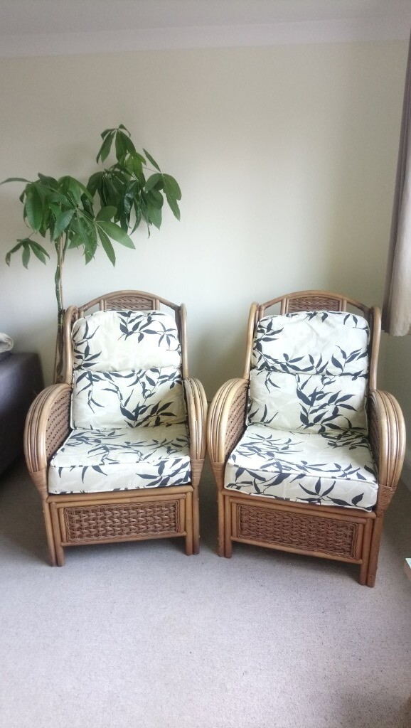 Rattan armchairs with fabric cushions | in Southside ...