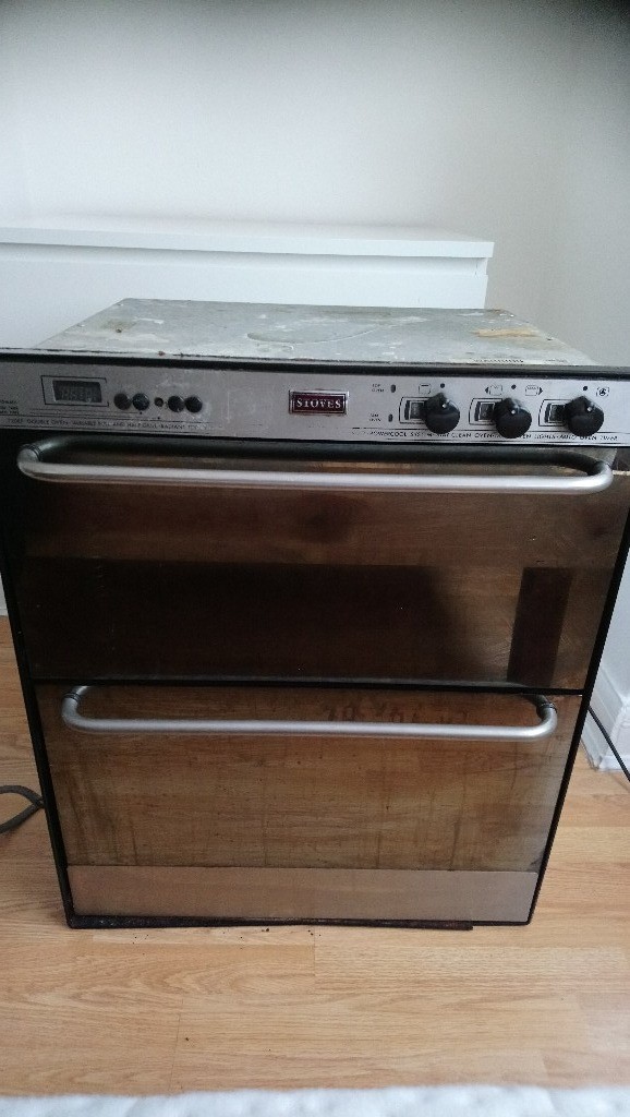 STOVES 720EF BuiltUnder built in Electric Double Oven & Grill Glass Mirror Finish in