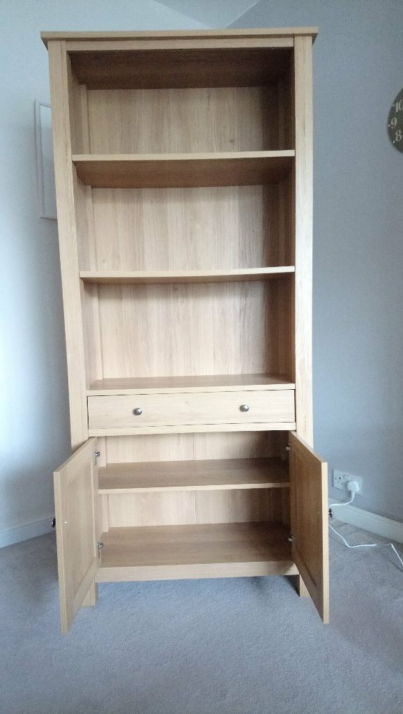 NEXT Oak Effect Bookcase with Cupboard & Drawer in Southside, Glasgow