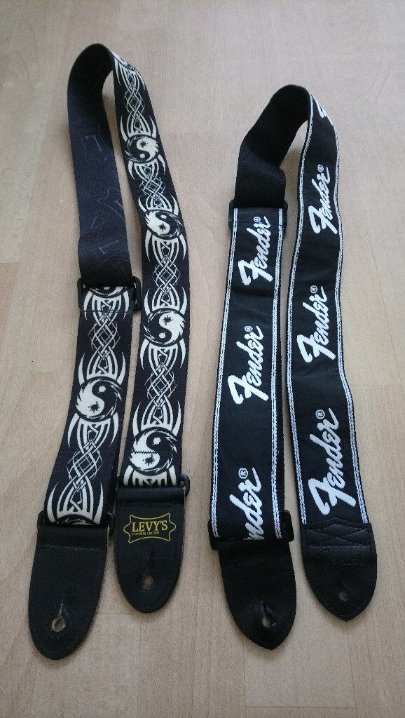 Fender Logo and Levy's Ying Yang guitar strap in Sutton, London Gumtree