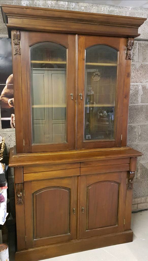 Vintage Glass Display Cabinet Dresser