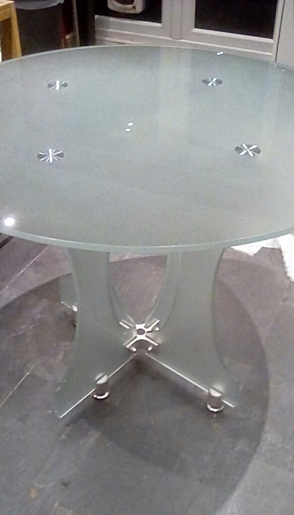 Frosted glass dining table in Poole, Dorset Gumtree