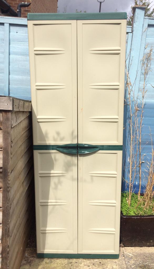Plastic tall garden storage cupboard shed in Corfe Mullen, Dorset