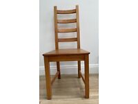 IKEA Kaustby x6 set of solid wood dining chairs in antique stain