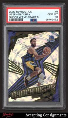 2023-24 Panini Revolution Fractal #65 Stephen Curry Warriors PSA 10 GEM POP 5