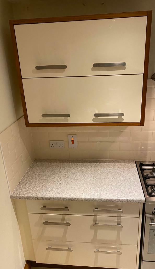 Cream Gloss Kitchen units in Lytchett Matravers, Dorset Gumtree