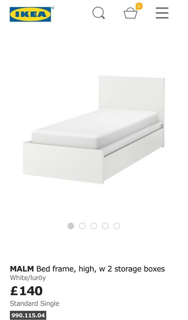 Ikea Malm Single Bed With 2 X Drawers No Mattress In Keith