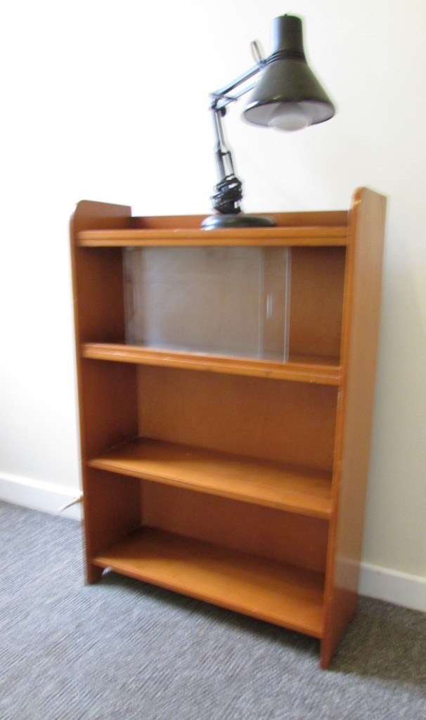 Wooden book display case solid wood vintage storage small unit