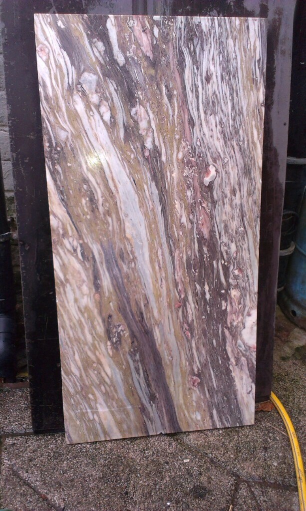 Beautiful Marble slab, coffee table top 84cm x 41.5cm x 20mm thick in