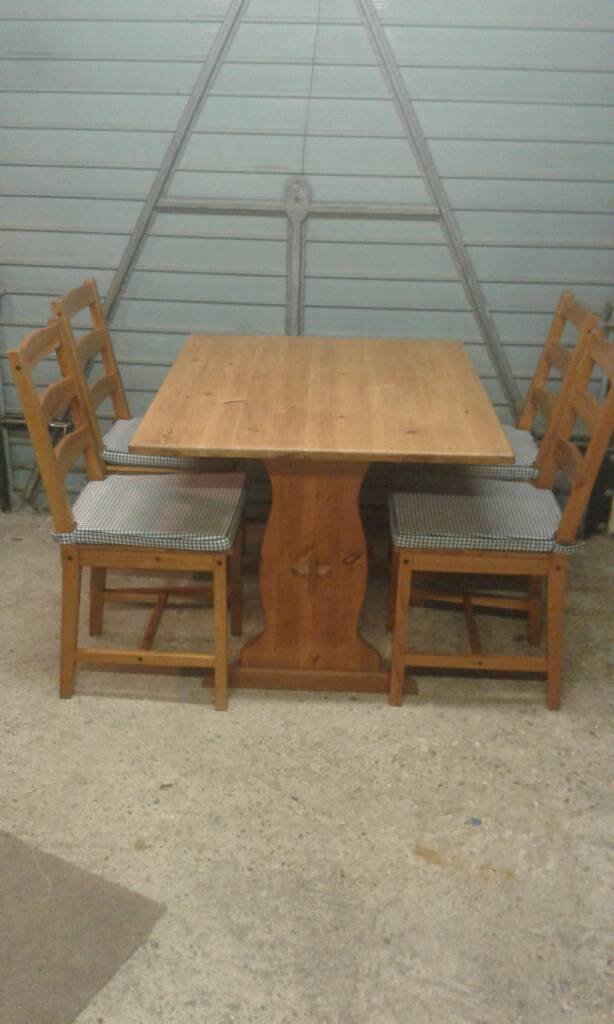 Pine kitchen table and four chairs in Spalding, Lincolnshire Gumtree