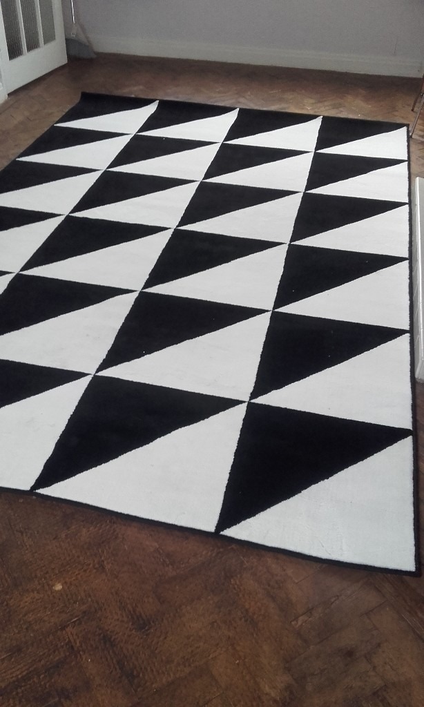 Ikea SILLERUP Very Large Black & White Rug in Manchester Gumtree