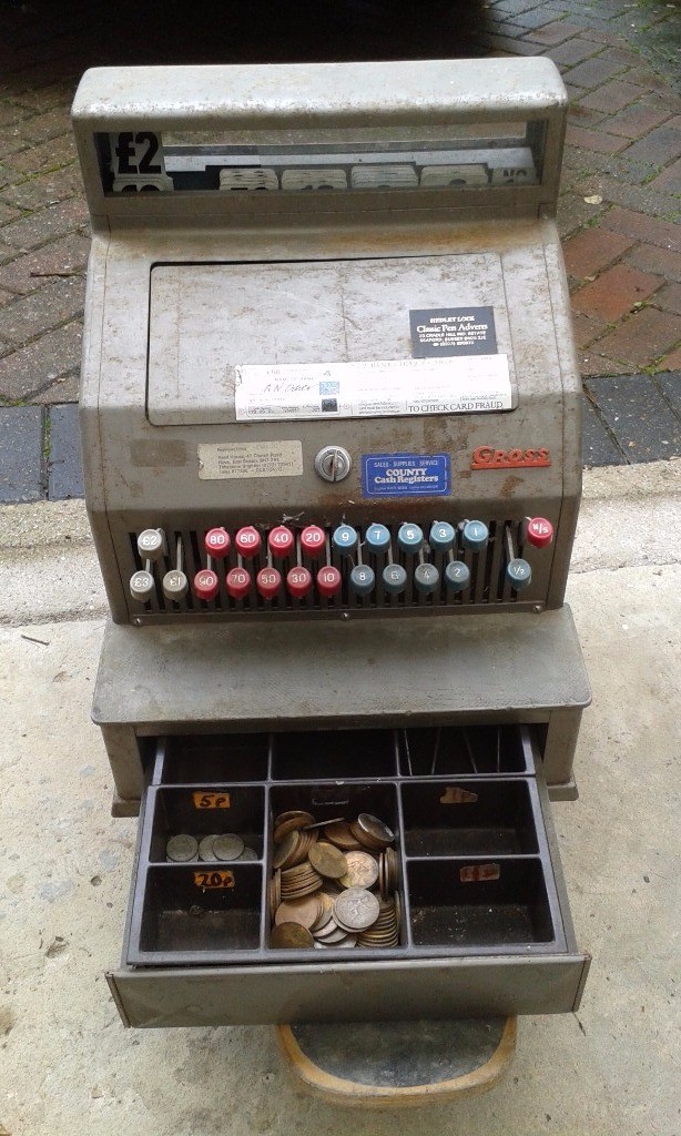 Vintage Gross till / cash register with key in Brighton, East Sussex