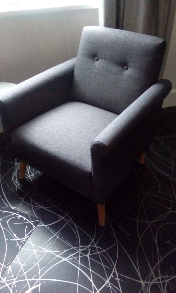 Armchair - Argos Evie Collection 'Hygena' Fabric armchair - Charcoal