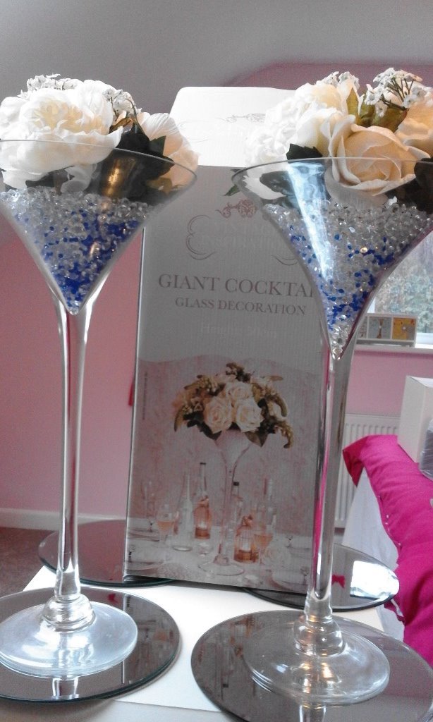 Wedding Top Table Centre Pieces Giant Cocktail Glasses Free In