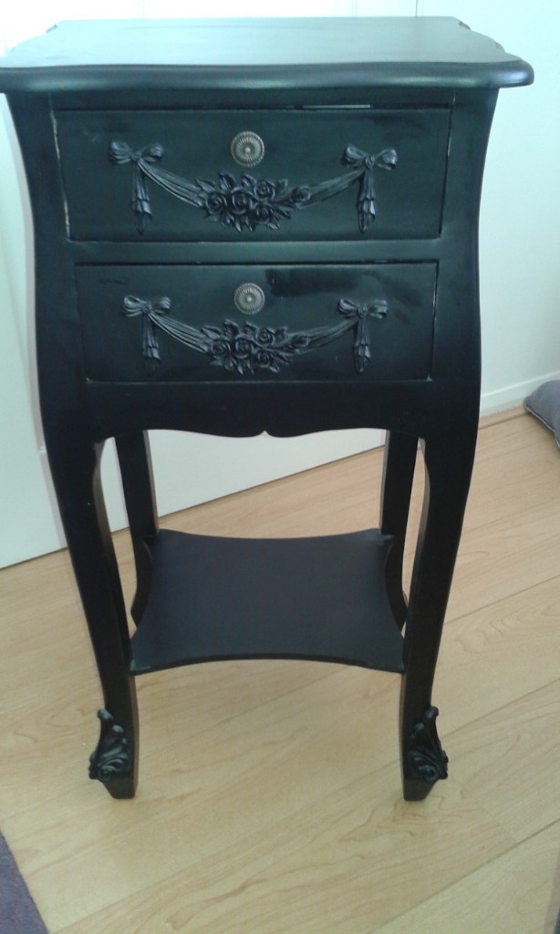 Dunelm Mill Toulouse Black 2 Drawer Bedside/Telephone/Lamp Table (1