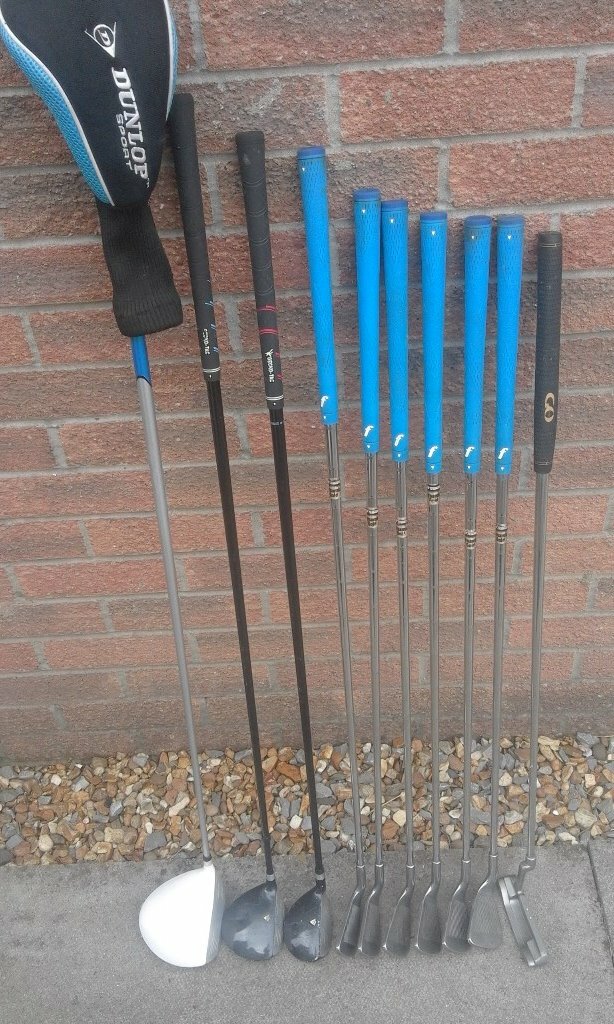 Full Set of Golf Clubs Dunlop Max 357 Irons and Dunlop Tour Elite