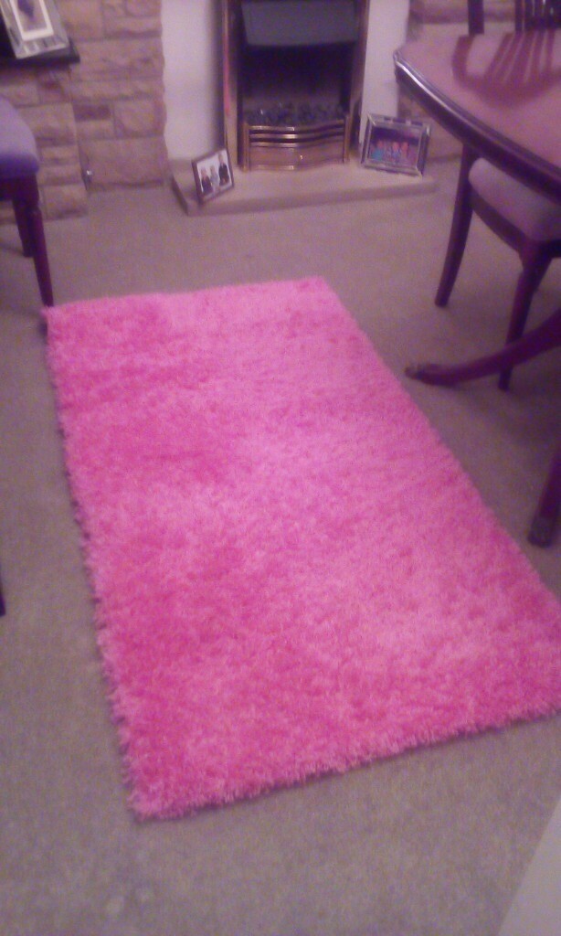 Rug pink shaggy in Darlington, County Durham Gumtree