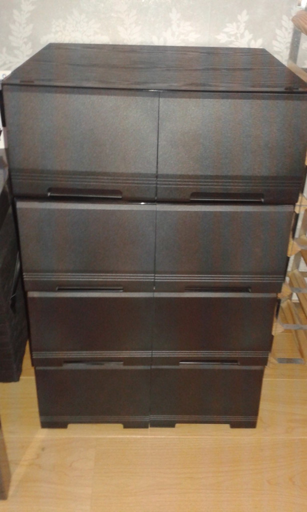 Black Stackable DVD Storage Drawers x 4 each holds 40 DVD's in