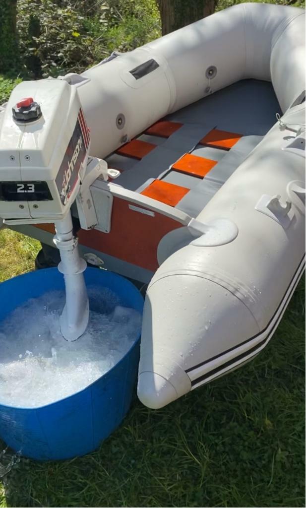 2.3m Inflatable dinghy/ tender/ boat with outboard in Ipswich