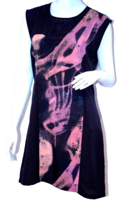 EIGHT SIXTY Back ZIP Abstract DRESS Straight ( L )