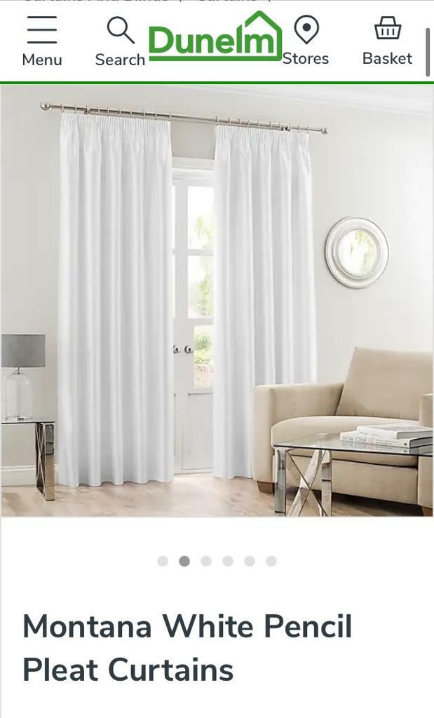 Dunelm white curtain in London Gumtree