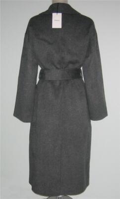 Pre-owned Theory Wool Cashmere Divide 2 Belted Wrap Coat Women M Gray Msrp$895
