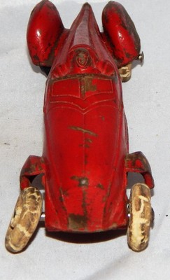 Vintage Sun Rubber #37 Red Open Racer 6 1/2