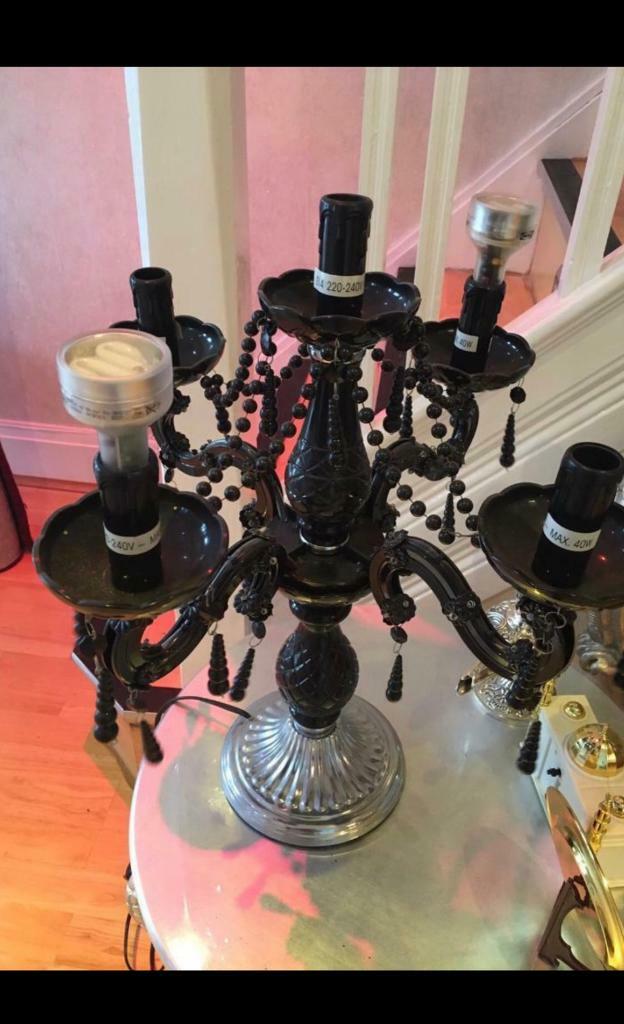 Black chandelier lights table lamp in Roundhay, West Yorkshire Gumtree
