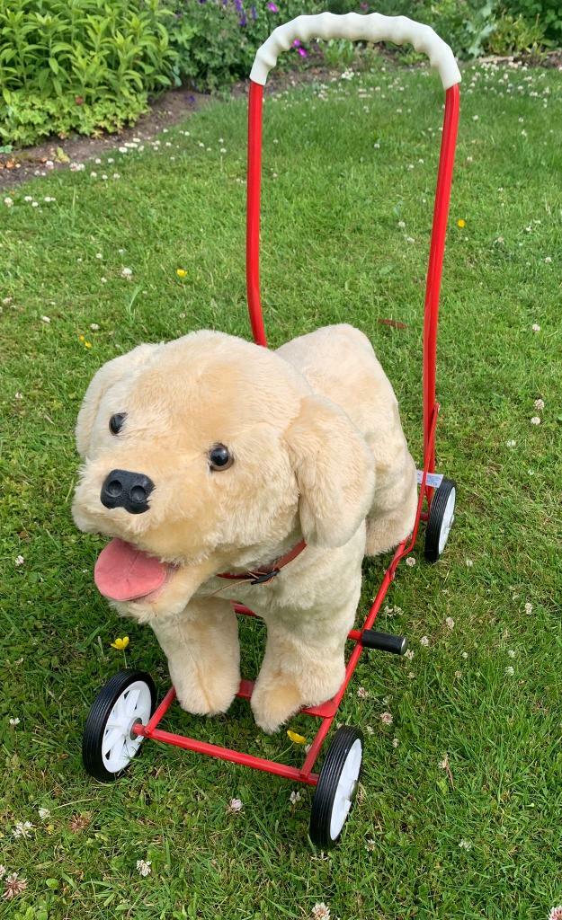 MULHOLLAND & BAILIE vintage plush pushalong dog As New Condition