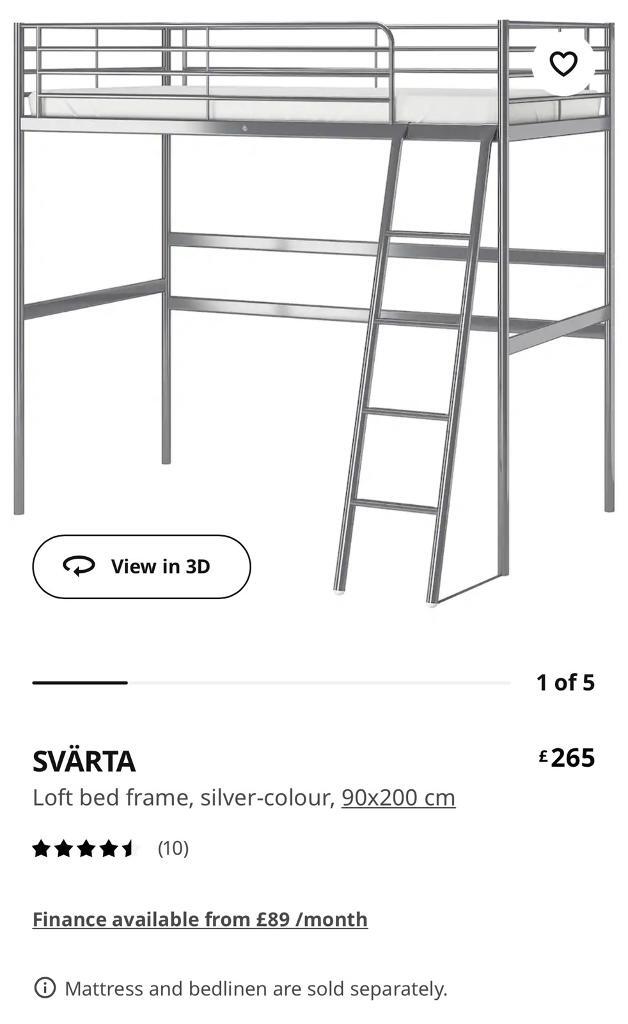 IKEA loft bed with desk. (Stock pictures) in Polmont, Falkirk Gumtree