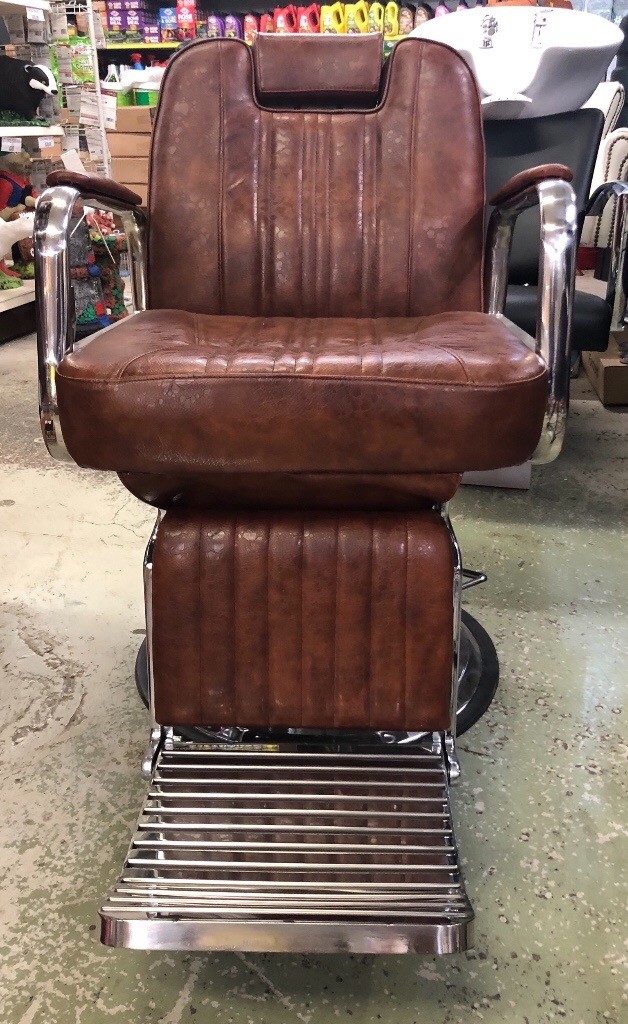 Brown Leather Barber Chair in Thurmaston, Leicestershire Gumtree