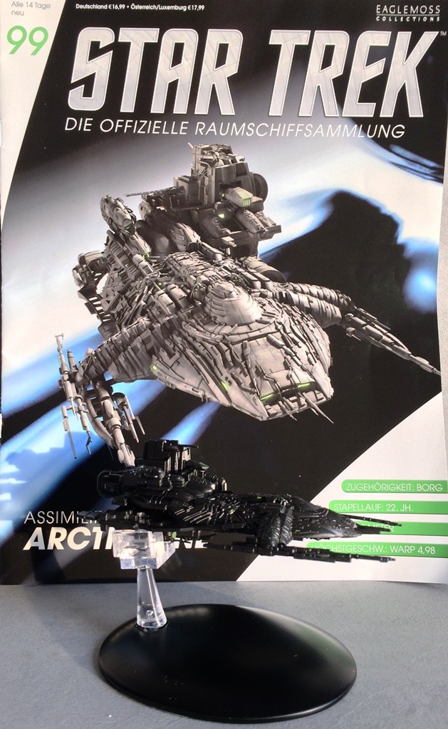 Star Trek Borg Assimilated Arctic One Modellschiff – 13 Cm, Detailreich & Handbemalt – Inkl. Ständer, Ohne Magazin