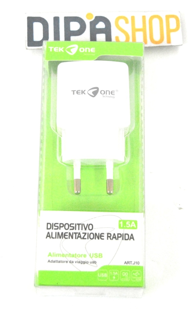 Adattatore Alimentatore Da Rete TeKone J10 Caricabatteria Usb 1.5A Bianco hsb