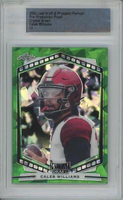 2022 Leaf Draft and Prospect Proof Crystal Green Caleb Williams 1/1 RC Rookie