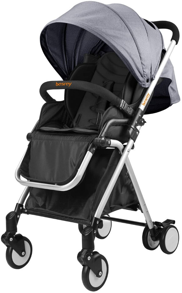 Besrey Baby Stroller Folding Pushchair Lightweight Pram Infant Travel