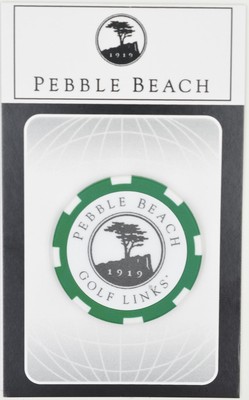 PEBBLE BEACH Logo (GREEN) POKER CHIP Ball Mark