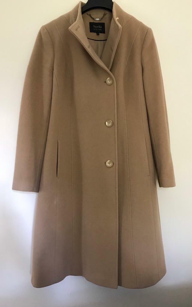 LADIES BEIGE “VIYELLA”. WOOL COAT , size 14 ,perfect condition / OFFERS ...