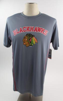 CHICAGO Blackhawks SHIRT NHL GRAPHIC 100 Polyester Men's Large Gray