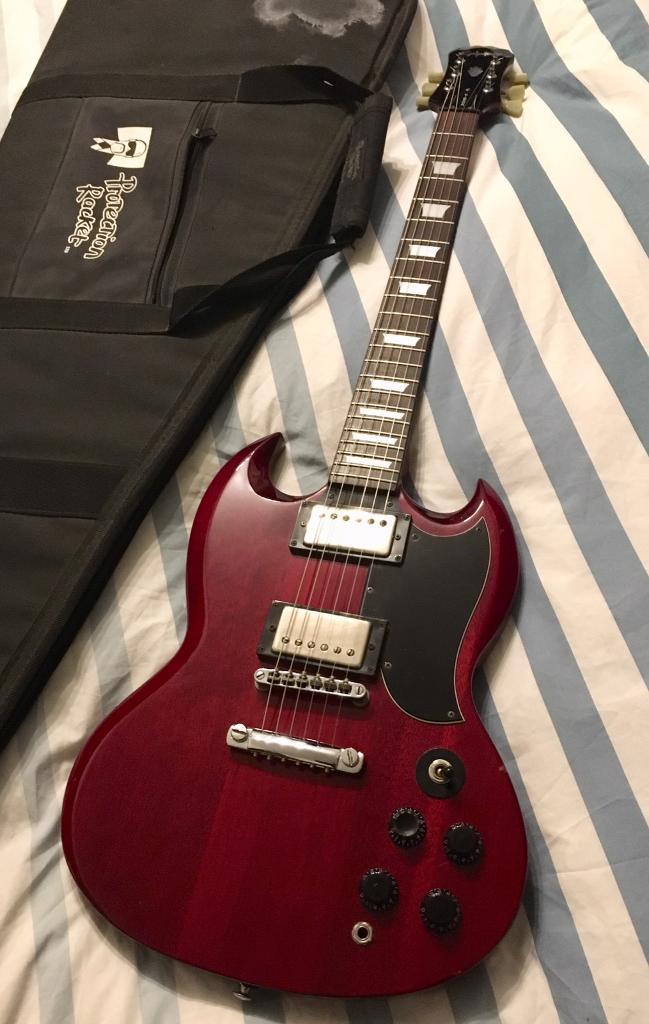 1996 Epiphone SG Electric Guitar, Samick Korea + Padded Case in