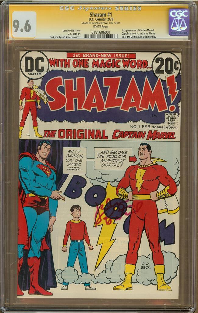 SHAZAM! DC サウンドトラック レコード Shazam #1 CGC 9.6 Signature Series SS Signed JACKSON
