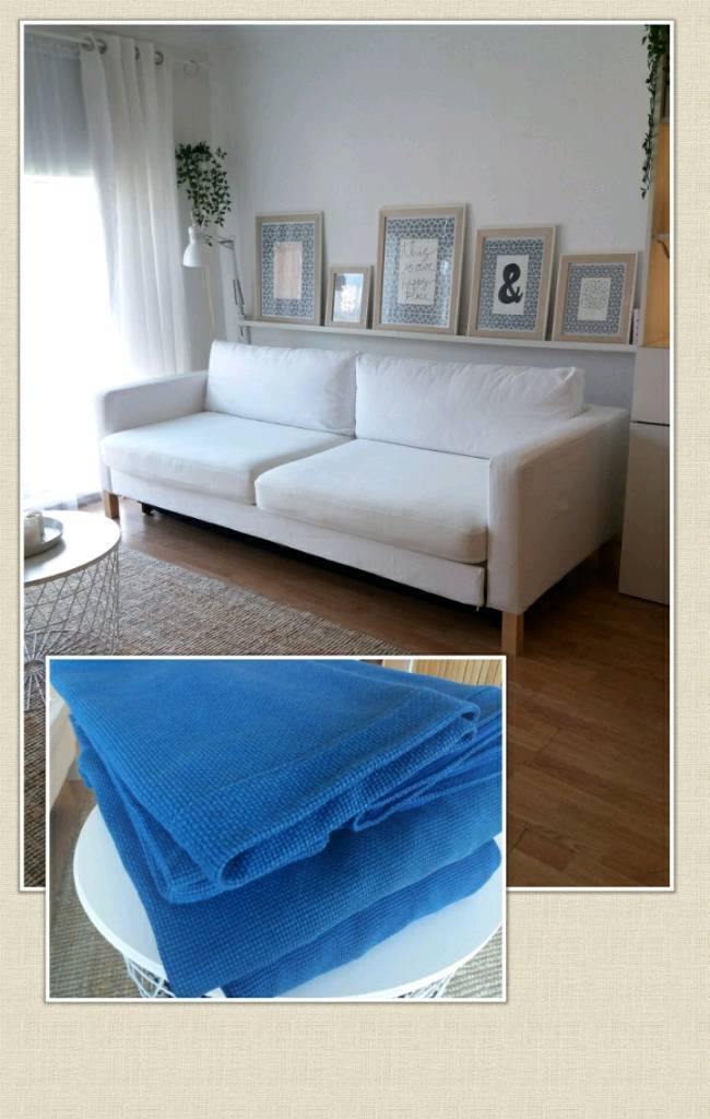 IKEA KARLSTAD KORNDAL BLUE Sofa Bed - Cover Set only | in Luton