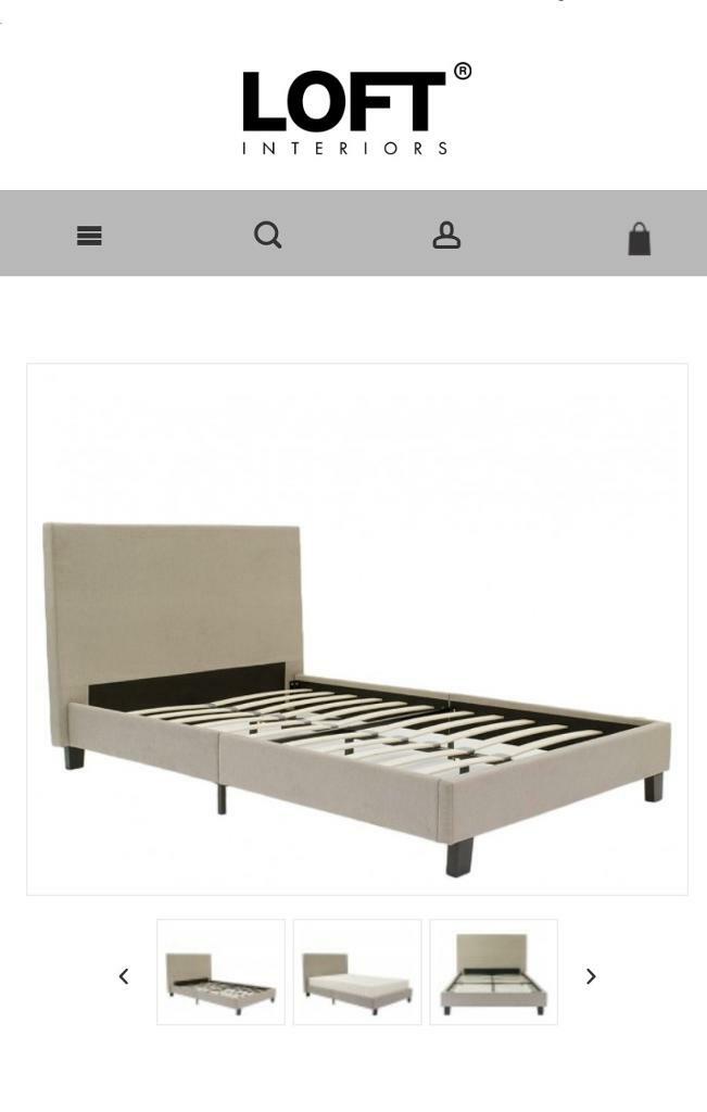 3/4 double faux suede bed with mattress NEW in Cotgrave