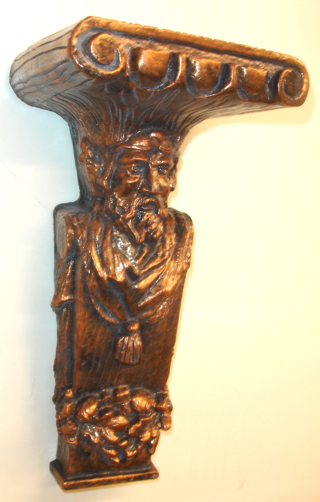 Medieval Renaissance Man Wall Bracket shelf Sconce Vintage